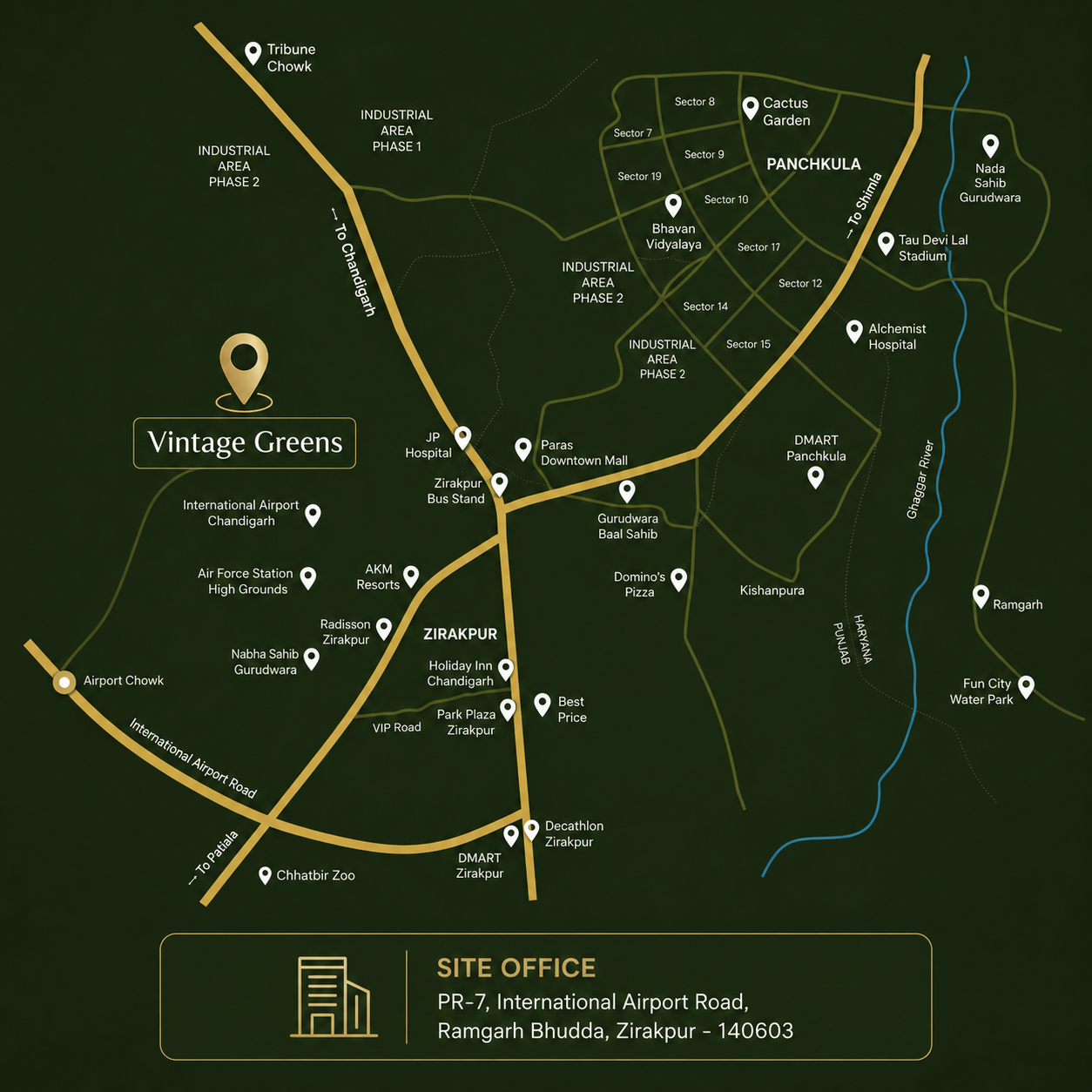 Vintage Greens Location Map