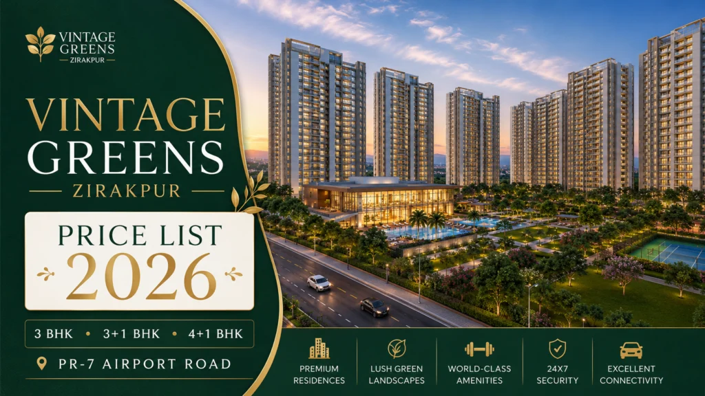 Vintage Greens Zirakpur Price List 2026